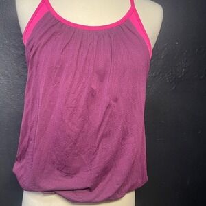 Lululemon Athletica Women's Tank Top Built-in Bra Pink Purple Athletic Size M